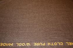 Beklædningsuld/ uld flannel - lys brun meleret 360 g/mtl