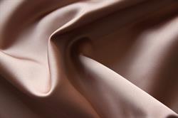 "Fed" polyester satin med stretch 360/380 gr.mt - mørk pudder