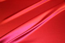 "Fed" acetat/ polyester satin - rød