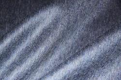 Frakkeuld med luv - blå/grå-meleret