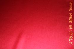 Beklædningsuld/ uld flannel  - mørk rød 360/380 g/mtl