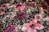 Silke/viskose chiffon (burn-out/ausbrenner) med print - blomst