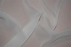 Polyester chiffon med piskesmældsstruktur  -  Cremefarvet