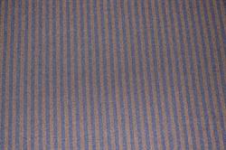 Beklædningsuld med strib - marineblå og brun