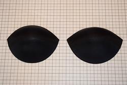 BH-skål med polstring (fyld)  / Bra Cup with uplift - Sort - str. D. 
