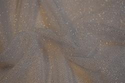 Mesh med glitter - 80 g/m2 - Hvid/sølv