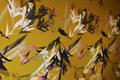 Italiensk silke/ bomulds satin med abstrakt blomster print - Karry mm.