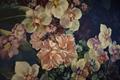 Silke/polyester duchesse med print - blomst 175 gr.mt.