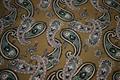 “Fed” viskosesatin med print - Paisley - 215 g/m - Mørk sand mm.