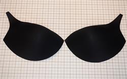BH-skål med lidt polstring (fyld)  / Bra Cup with a slight uplift - Sort - str. 48. 
