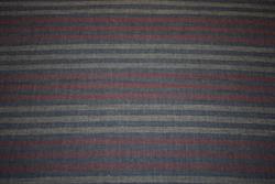Skjortebomuld med strib - marineblå, grå og mørkerød (melange)