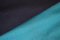 Dobbeltface polyester 224 g/m - marineblå og turkis 