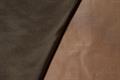 Dobbeltface polyester 224 g/m - Beige/ cappuccino (med armygrøn undertone)