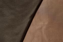 Dobbeltface polyester 224 g/m - Beige/ cappuccino (med armygrøn undertone)