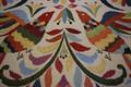 Gobelin/ jacquard grafisk fugl - Cremefarvet 