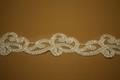 Broderet bort besat med perler - Offwhite